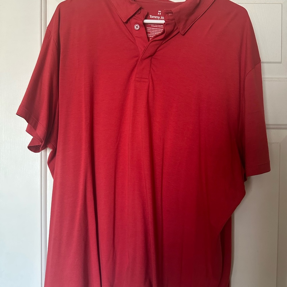 Tommy John Men's Red Polo Shirt